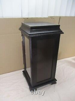 Vtg Dark Wood Mirrored Glass Curio Doll Display Case Shelf Tabletop Mantle 24
