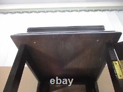 Vtg Dark Wood Mirrored Glass Curio Doll Display Case Shelf Tabletop Mantle 24