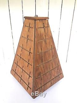 Vtg Great American Belt Buckle General Store Rotating Pyramid Wood Display Case