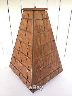 Vtg Great American Belt Buckle General Store Rotating Pyramid Wood Display Case