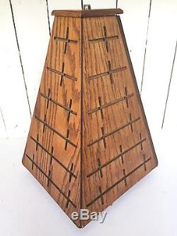 Vtg Great American Belt Buckle General Store Rotating Pyramid Wood Display Case