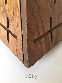 Vtg Great American Belt Buckle General Store Rotating Pyramid Wood Display Case