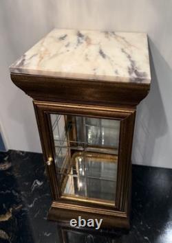 Vtg Horchow Creazioni Vitrine Italian Wood Display Case Curio Cabinet 1970 (2)