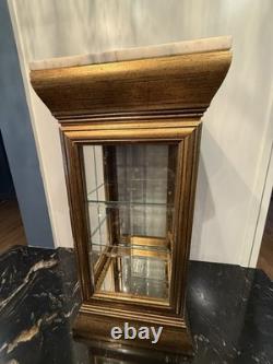 Vtg Horchow Creazioni Vitrine Italian Wood Display Case Curio Cabinet 1970 (2)