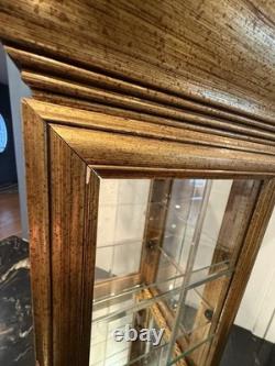 Vtg Horchow Creazioni Vitrine Italian Wood Display Case Curio Cabinet 1970 (2)