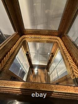 Vtg Horchow Creazioni Vitrine Italian Wood Display Case Curio Cabinet 1970 (2)