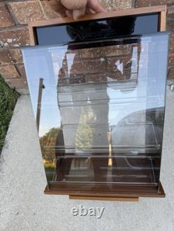 Vtg Krementz Countertop Jewelry Display Case Spinning Wood & AcrylicGREAT