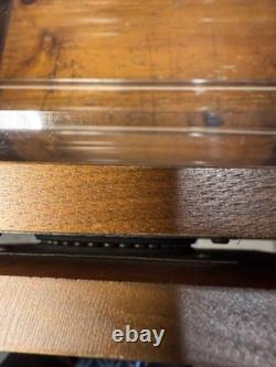 Vtg Krementz Countertop Jewelry Display Case Spinning Wood & AcrylicGREAT