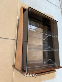 Vtg Krementz Countertop Jewelry Display Case Spinning Wood & AcrylicGREAT