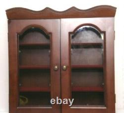 Vtg Large Wood 4 tier Jewelry Armoire bureau dresser top Cabinet Storage chest