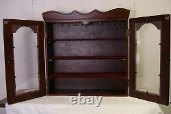 Vtg Large Wood 4 tier Jewelry Armoire bureau dresser top Cabinet Storage chest