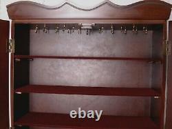 Vtg Large Wood 4 tier Jewelry Armoire bureau dresser top Cabinet Storage chest