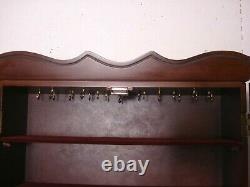 Vtg Large Wood 4 tier Jewelry Armoire bureau dresser top Cabinet Storage chest