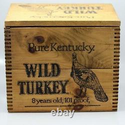 Vtg Rare Wild Turkey Pure Kentucky Bourbon Whiskey Display Case Wood Crate, Box