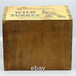 Vtg Rare Wild Turkey Pure Kentucky Bourbon Whiskey Display Case Wood Crate, Box