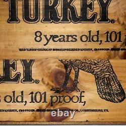 Vtg Rare Wild Turkey Pure Kentucky Bourbon Whiskey Display Case Wood Crate, Box