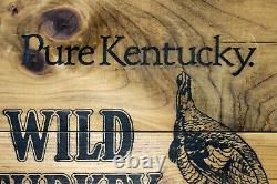 Vtg Rare Wild Turkey Pure Kentucky Bourbon Whiskey Display Case Wood Crate, Box