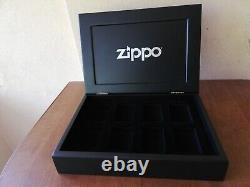 Vtg Rare Zippo Wood Collection Storage Display Case Cabinet Box For 8 Lighters