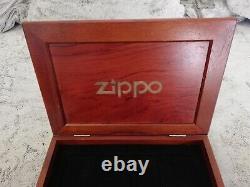 Vtg Rare Zippo Wood Collection Storage Display Case Cabinet Box For 8 Lighters