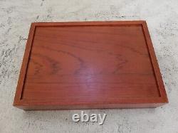 Vtg Rare Zippo Wood Collection Storage Display Case Cabinet Box For 8 Lighters
