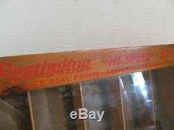 Vtg Remington Hi-Speed 22's Bullet Display Wood Case/Cabinet