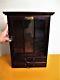 Vtg Remy Martin Dark Wood Cognac Bottle Locking Liquor Display Case Cabinet
