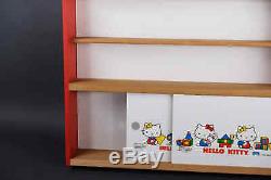 Vtg Sanrio HELLO KITTY Wall Display Cabinet Collectible Figure Toy Shelf Case