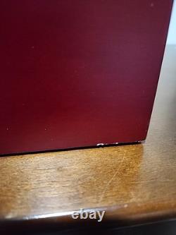 Vtg Wood Coin Jewelry Knives Display Case 4 Drawers Lock & Key/NOS