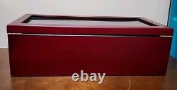 Vtg Wood Coin Jewelry Knives Display Case 4 Drawers Lock & Key/NOS