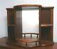 Vtg Wooden Knick-knack Wall Hanging Display Shelf With Mirror & Plate Holder