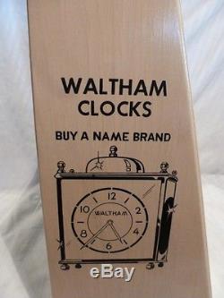 WALTHAM Clocks Display Case-Vintage glass and wood case