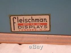 WALTHAM Clocks Display Case-Vintage glass and wood case