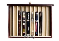 WANCHER Urushi Lacquer Wood Dark Brown Color 20 Pen Collection Display Case