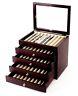 Wancher Fountain Pen Wood Dark Brown Color 50 Collection Display Case