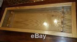 WOODEN BASEBALL BAT DISPLAY CASE Holds 2 Bats Oak acrylic wood