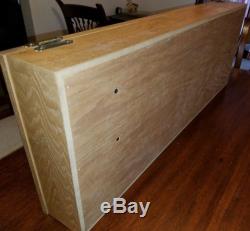 WOODEN BASEBALL BAT DISPLAY CASE Holds 2 Bats Oak acrylic wood