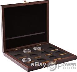 WOODEN CASE Box Queen Beasts Series 2 Oz Display 10 Silver Coins Holder