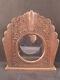 Wow 19 C Carved Wood Curio Cabinet Display Case Round Glass Shadow Clock Box Old