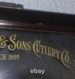 W. R. Case & Sons Cutlery Co. 13 Lockable Cherry Wood Knife Display Case