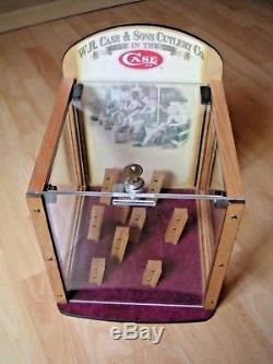 W. R. Case original cherry wood magnetic knife display box cabinet no knives