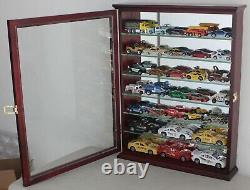 Wall Curio Cabinet Display Case for 164 &1/43 Scale Hot Model Wheels Matchboxes