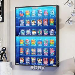 Wall Display Case with Glass Doors, Sports Card Display Case
