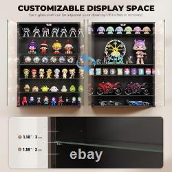 Wall Display Case with Glass Doors, Sports Card Display Case