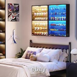 Wall Display Case with Glass Doors, Sports Card Display Case