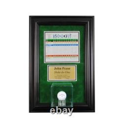 Wall Mounted Golf Ball Display Case with Scorecard and Plaque UV Glass Wood