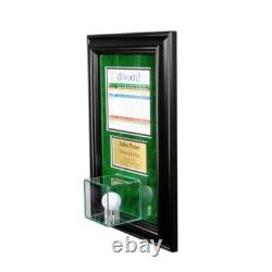 Wall Mounted Golf Ball Display Case with Scorecard and Plaque UV Glass Wood