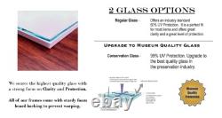 Wall Mounted Golf Ball Display Case with Scorecard and Plaque UV Glass Wood