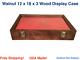 Walnut Wood Display Case 12 X 18 X 3 For Arrowheads Knifes Collectibles & More