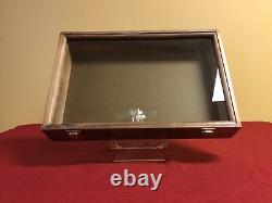 Walnut Wood Display Case 12 x 18 x 3 for Arrowheads Knifes Collectibles & More
