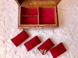 Watch Box Case, Luxury Wooden Box with Key, Jewelry Cushions, Storage Organizer Box